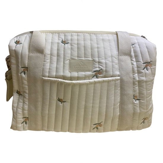 Luxegoed® Luiertas Rugzak, Verzorgingstas voor aan de kinderwagen en Buggy - Schoudertas - Olijfjes - XL van Luxegoed