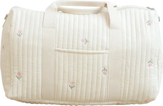 Luxegoed® Luiertas Rugzak, Verzorgingstas voor aan de kinderwagen en Buggy - Schoudertas - Rose van Merkloos