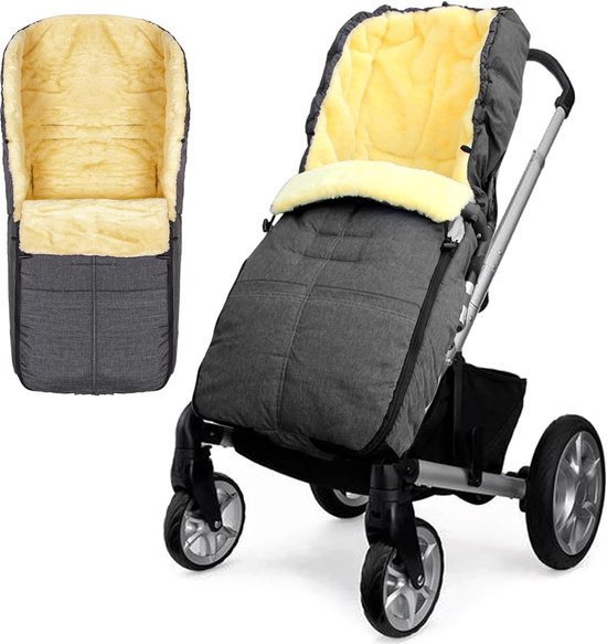 Luxiba - Universele voetenzak voor kinderwagen en buggy, winter thermo babyvoetenzak, voetenzak babyschaal, zachte babyvoetenzak kinderwagen, winddicht, wintervoetenzak voor baby's, winter voetenzak van Luxiba