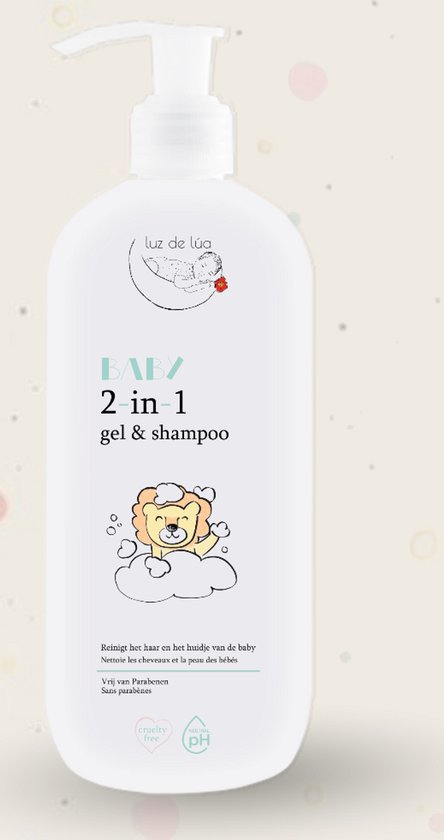 Luz de Lúa - Baby 2 In 1 Shampoo En Gel 500Ml van Merkloos