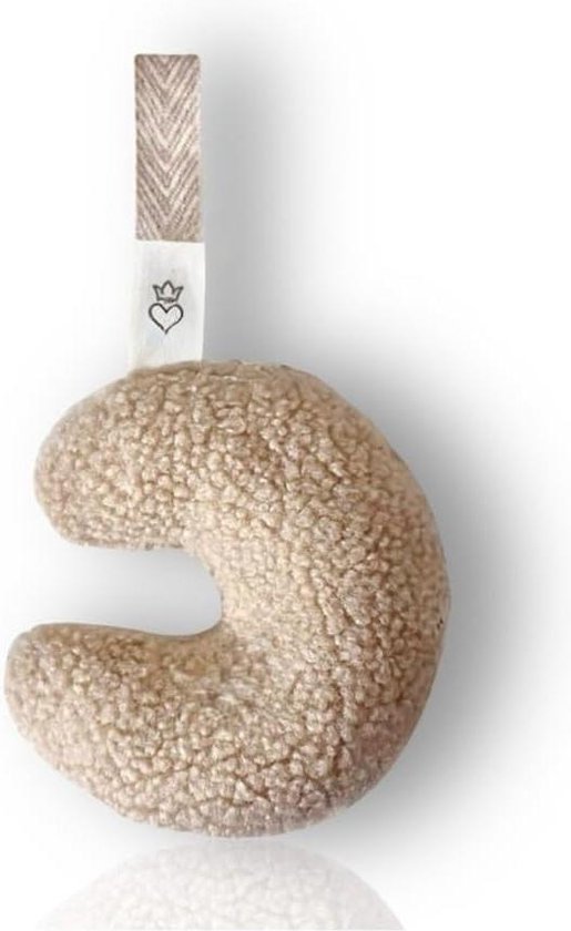 Maan fopspeenhanger knuffeldier - fopspeenhanger teddy beige - zacht en knuffelbaar van Yono Alyssa