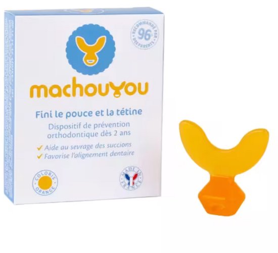 Machouyou® Original - Oranje - Mondhulpstuk voor Kinderen - Speenafbouw - Zuiggewoonte - Medisch Siliconen - 2 tm 6 jaar