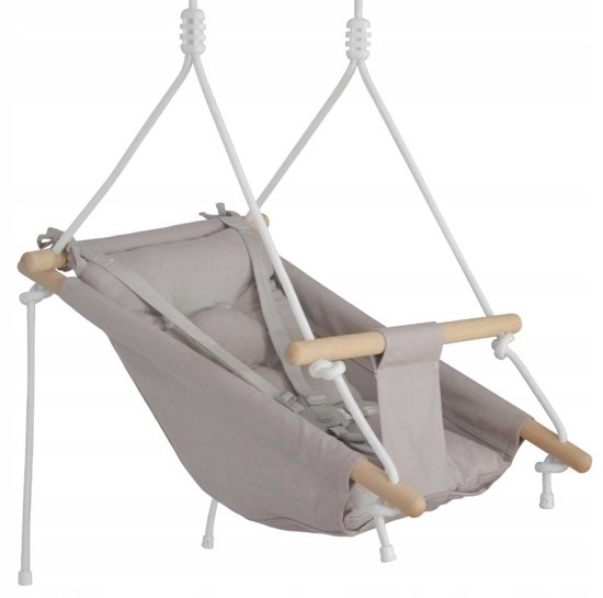 Madej-kinderschommel - babyschommel - wieg - schommelstoel - grijs - schommel van Merkloos