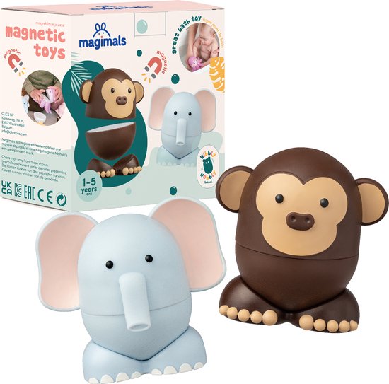 Magimals Wibbly Wobbly Safari - Magnetisch babyspeelgoed met dieren - Badspeelgoed van Magimals