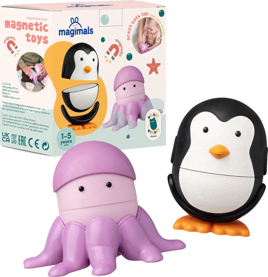 Magimals Wibbly Wobbly Sealife - Magnetisch babyspeelgoed met dieren - Badspeelgoed van Magimals