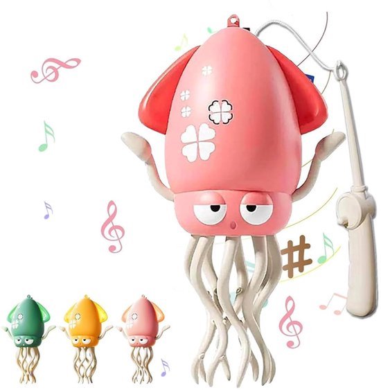 Magische Dansende Octopus - Slimme Obstakel Ontwijkende Robot met LED Lichtshow en Muziek - USB Oplaadbare Kruipende Octopus voor Baby's (Buiktijd) - Elektronisch Beweegbaar Speelgoed - Interactief Cadeau voor Kinderen vanaf 3 Jaar van Merkloos