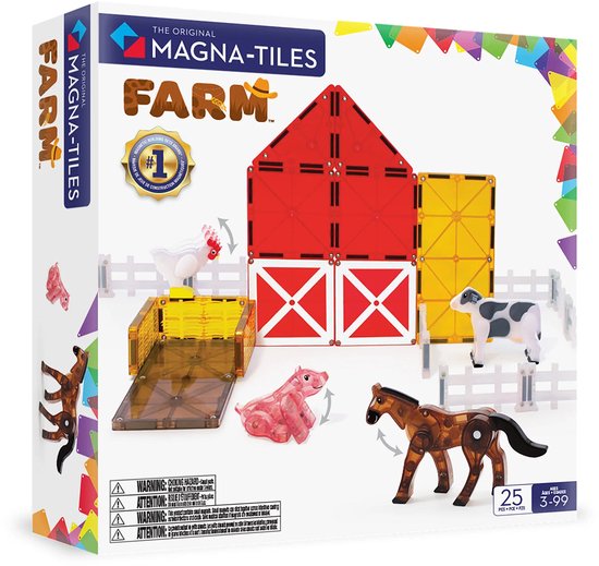 Magna-Tiles | Boerderij dieren - Farm Animals 25 Stuks Set - Magnetisch speelgoed van Merkloos