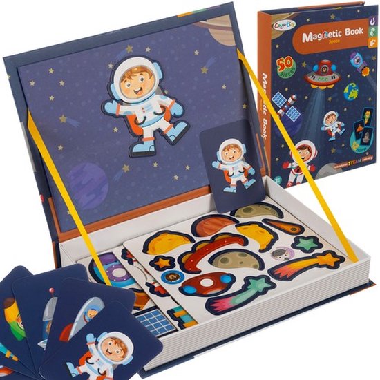 Magnetisch Puzzel Boek - Kosmos - Ruimte - 50 magneten van Jumbo