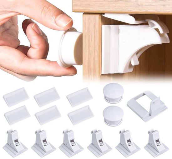 Magnetisch veiligheidsslot voor kinderen - set van 6 - onzichtbaar - veilig van Merkloos