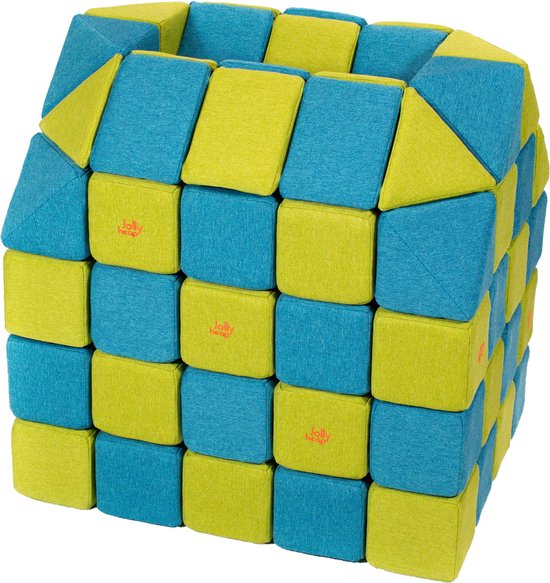 Magnetische blokken JollyHeap® - Magnetic blocks - blokken - educatief speelgoed - blauw/groen van JollyHeap®