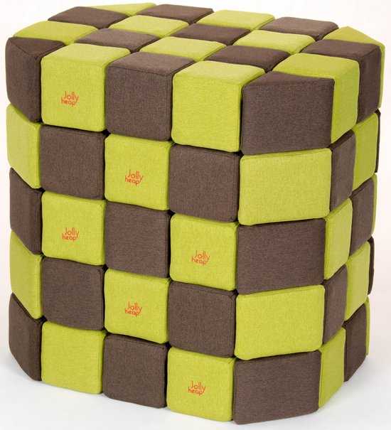 Magnetische blokken JollyHeap® - Magnetic blocks - blokken - educatief speelgoed - bruin/groen van JollyHeap®