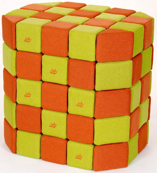 Magnetische blokken JollyHeap® - Magnetic blocks - blokken - educatief speelgoed - groen/oranje van JollyHeap®