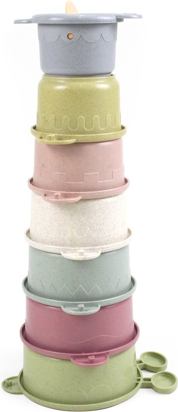 Magni - Stapelbekers "Worm" - Duurzaam - Tarwestro - Baby van Magni