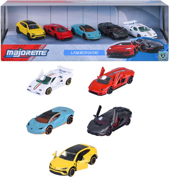 Majorette - Gift pack Lamborghini 5 stuks - Die cast metaal modelauto - schaal 1:64 - 8502105001