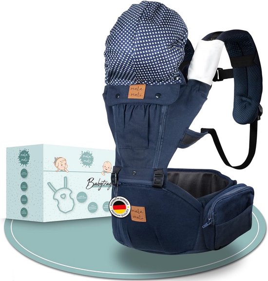 Mala Mati - Babydrager - Draagzak - Kinderdrager - Baby Drager - Multi positie - Verstelbare ergonomische buikdrager van Mala Mati