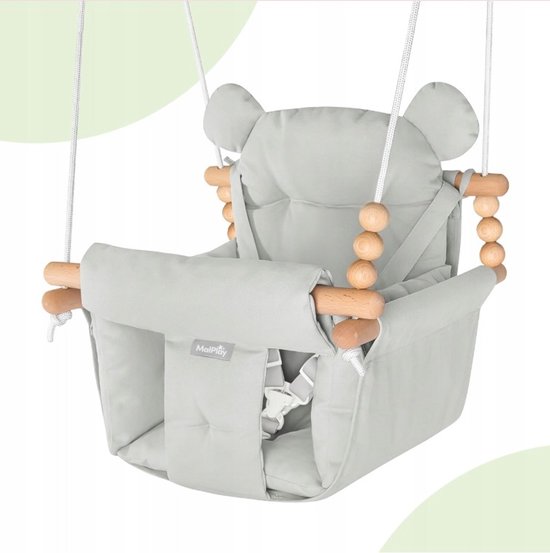 MalPlay-Malo-babyschommel-schommelstoel-grijs-schommel van Merkloos