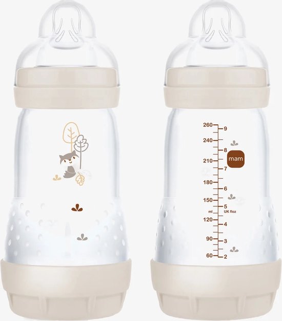 MAM Babyfles Easy Start Anti-Colic Elements grijs 260 ml, 1 st van MAM