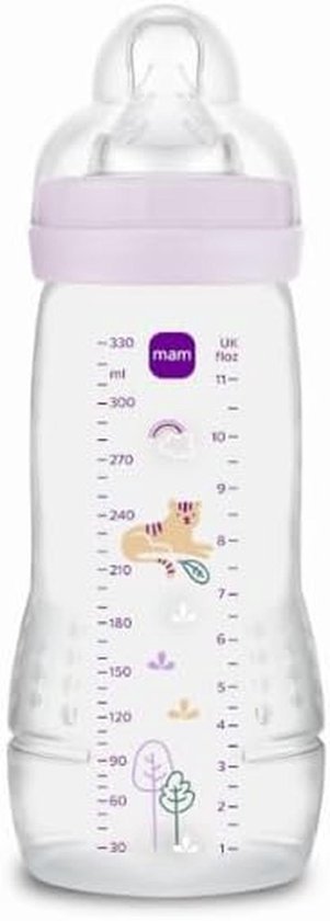 MAM Easy Active babyfles 330 ml lila X-flow speen