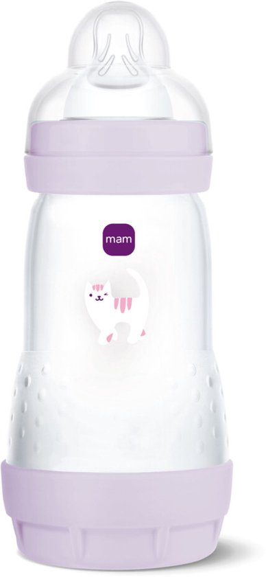 MAM Easy Start Anti-Colic Babyfles Lila 0+ mnd - 260 ml van Merkloos