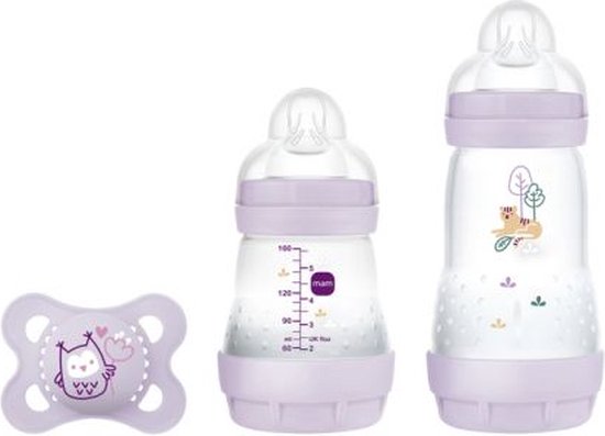 Mam Easy Start Anti-Colic Starter Set S lila van MAM