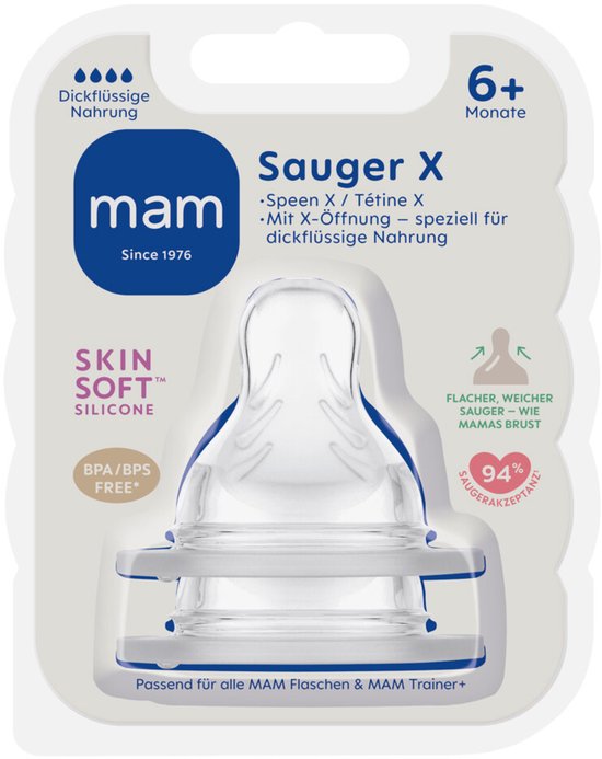 MAM Flesspeen 6+ mnd - Maat X - 2 stuks van Merkloos