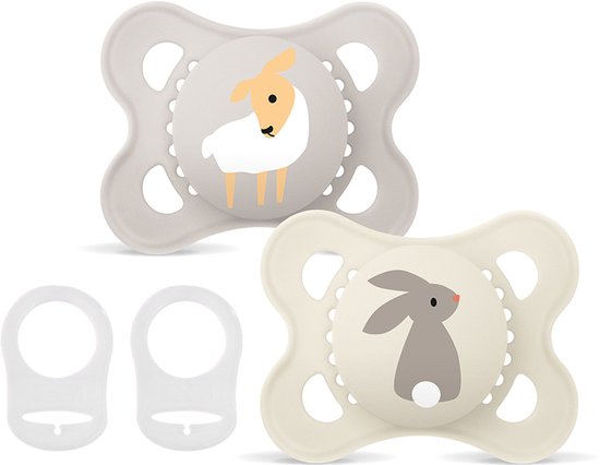 MAM - Fopspeen - Original 0-6m uni - 2 st. + 2 clips van Merkloos