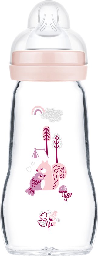 Mam Glazen Zuigfles 260 ML ( Girl) van MAM