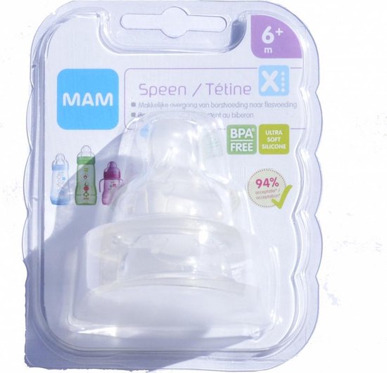 Mam - Maat 6+ Soft X Flesspeen  - 2 stuks van MAM