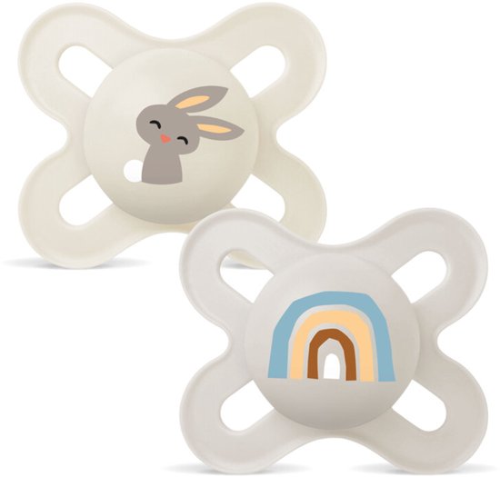 MAM Original Start Silikon Fopspeen 0-2 mnd Beige - 2 stuks van Merkloos