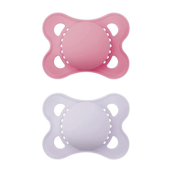 MAM – Speen Plain – Pure Siliconen 0-6 months – Roze/Paars – 2 st. van MAM