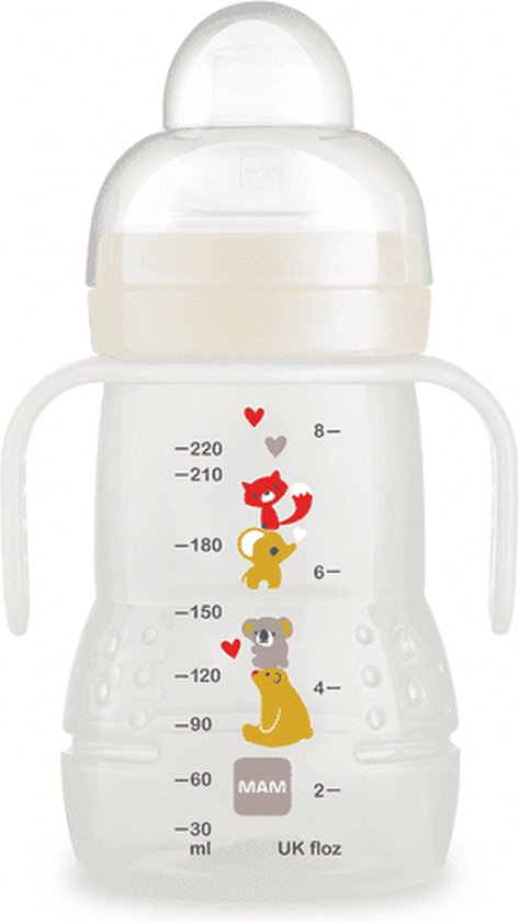 MAM Trainer+ | MAM drinkbeker | MAM drinkfles | Creme | 220ML van MAM