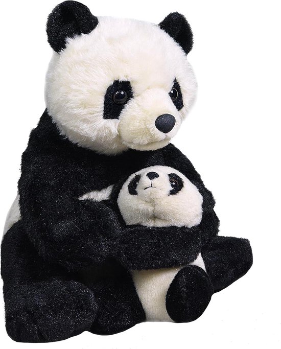 Mama en Baby Panda - Pluche Dier - Knuffelen en Spelen - Levensechte functies - 305 cm - Panda