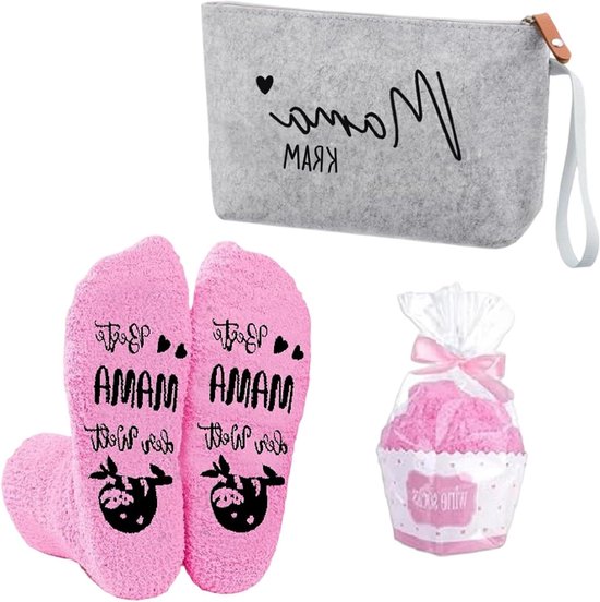 Mama Kram Set - Cadeauset Moeder - Verzorging en Comfort - Stijlvol en Praktisch