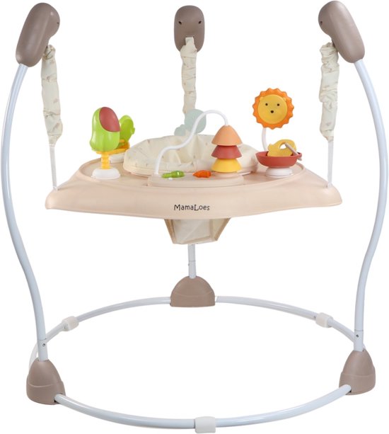 MamaLoes Activiteiten Jumper Baby - Eva Beige - Bouncer Baby - Speelgoed van Mamaloes