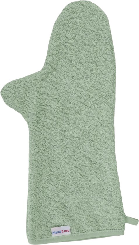 MamaLoes Badstof Stone Green Lange Baby Washand