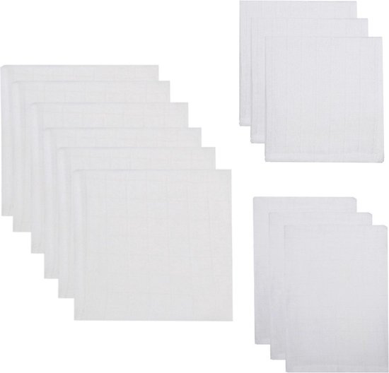 MamaLoes Hydrofiel Starterset - Wit - Hydrofiel Luiers - Hydrofiel Washandjes - Hydrofiel Monddoekjes van Mamaloes