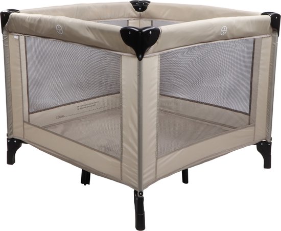 MamaLoes Inklapbare Box voor Baby - Beige - Compacte Kinderbox - Inclusief draagtas - Luuk van Mamaloes