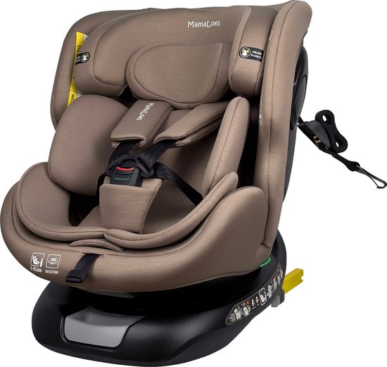 MamaLoes Joah Sand 40-150 cm 360° i-Size Autostoel