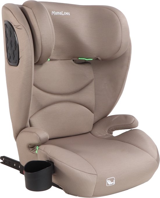 MamaLoes Liv Taupe Isofix 100-150 cm i-Size Autostoel van Merkloos