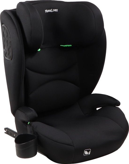 MamaLoes Liv Zwart Isofix 100-150 cm i-Size Autostoel ML050228 van Mamaloes