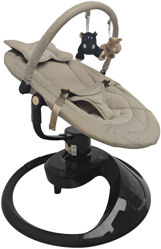 MamaLoes Nola Beige Deluxe Elektrische Babyschommel van Merkloos