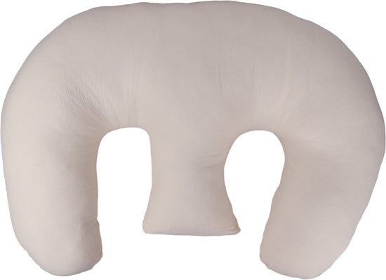MamaLoes Soft Cotton Ecru Tweeling Voedingskussen van Merkloos