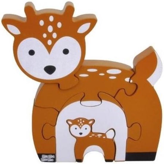 Mamamemo Puzzel Hert 5 Stukken 15 X 14 X 2 Cm van Mamamemo
