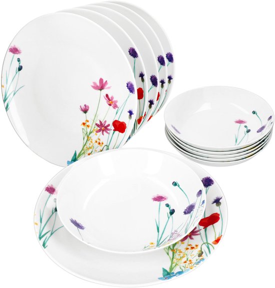 MamboCat 12-delig Marie porseleinen servies voor 6 personen