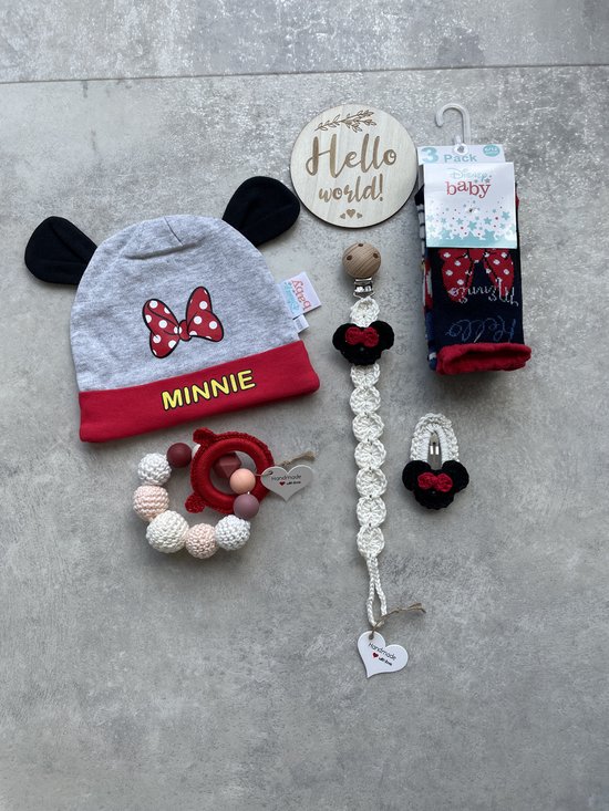Maminobaby.nl | Baby geschenkset meisjes | Handmade speenkoord | Handmade haarclip | Kraamcadeu | Babyshower van Maminobaby.nl