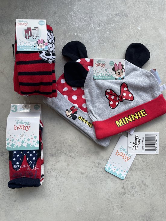 Maminobaby.nl - Baby geschenkset - Minnie mouse maillots, sokjes, mutsjes - Babyshower - Kraamcadeau van Maminobaby.nl