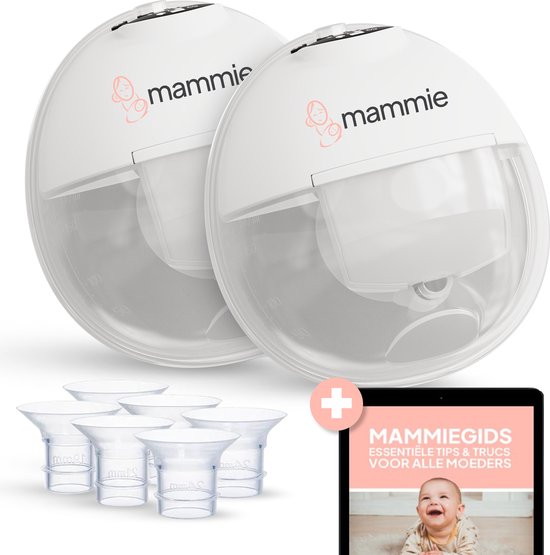 MAMMIE Dubbele Draadloze Elektrische Borstkolf - met Timerfunctie - Handsfree & Draagbaar - BPA vrij van MAMMIE