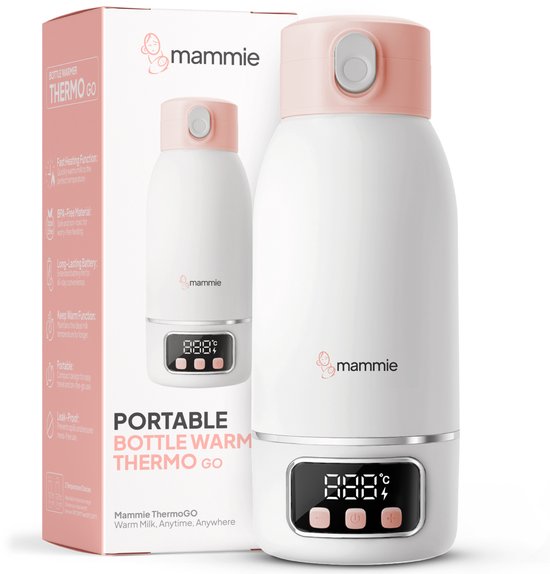Mammie ThermoGO Thermosfles Flessenwarmer Onderweg - Draadloos - Alle Merken - 500 ML van Merkloos