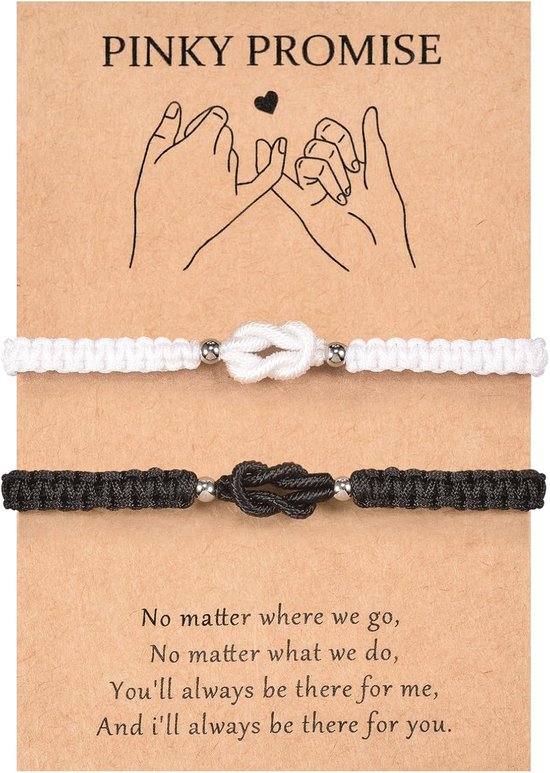 MANVEN Partner bracelets for couples, gifts for matching couple, kabbala rope, lucky bracelet, amulet for friend - ShopVlot