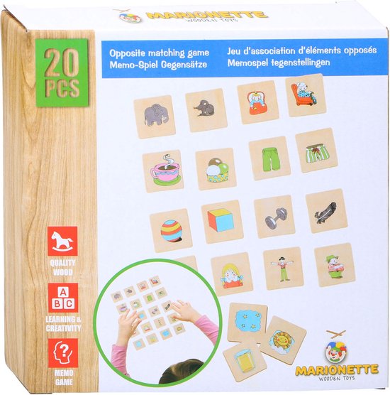 Marionette - Memospel Tegenstelling - 20 stuks van Marionette